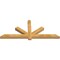 Ekena Millwork Kennewick Rough Sawn Timber Gable Bracket, Western Red Cedar, 72"W x 30"H x 4"D x 4"F, 10/12 Pitch GBW072X30X0404KEN00RWR - alternate 3